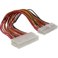 INLINE Strom Verlängerung intern, 24pol ATX Stecker / Buchse, Netzteil zu Mainboard, 0,2m