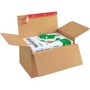 ColomPac Faltkartons CP141.208, 1-wellig, 10 Stück, mit Automatikboden, Innenmaße 344 x 290 x 32-132mm