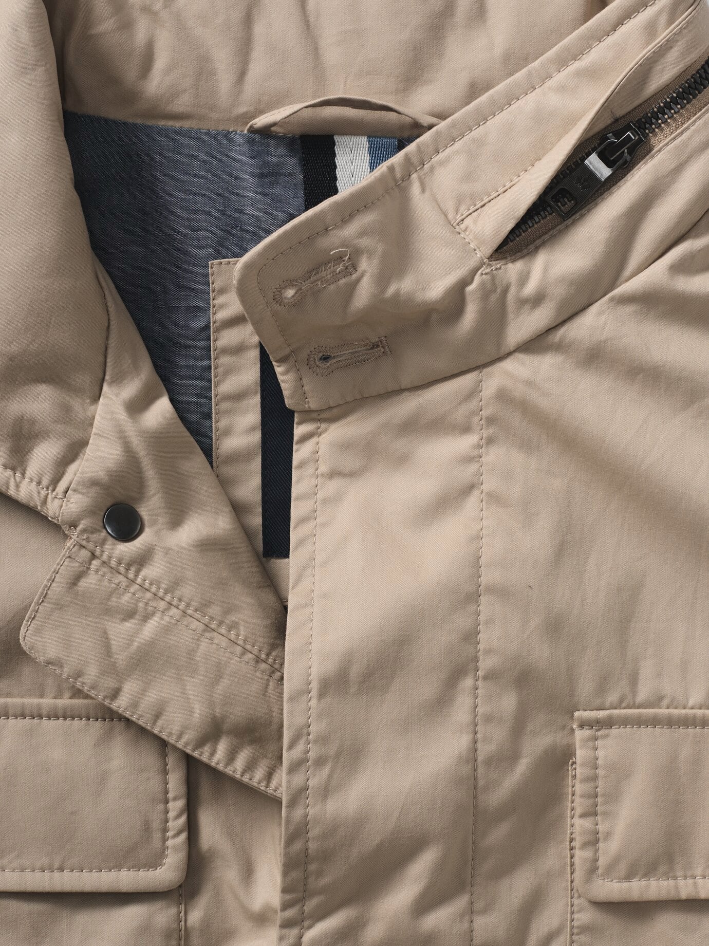 Walbusch Multitaschen Jacke, normale Größen#untersetzte Größen, Farbe Beige, 32, extra viel Stauraum atmungsaktive Baumwolle Herren