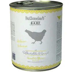 Dr. Clauder's BARF Komplett Menü 800g Dosen Hundenassfutter Sparpaket 12 x 800 Gramm Hühnerfrikassee