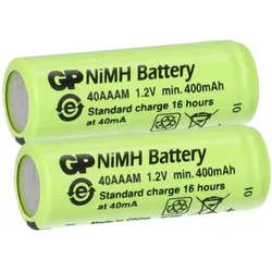 2x GP Akku 2/3 AAA 1,2V / 400mAh GP40AAAM Micro NiMH Akku Höhe 28,5mm