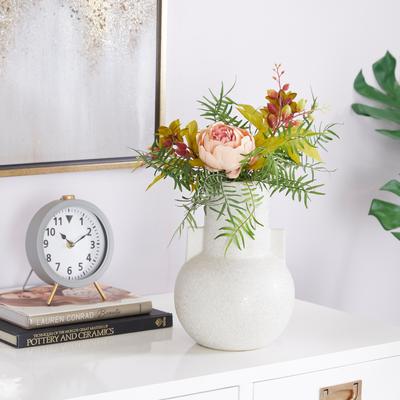 CosmoLiving by Cosmopolitan White Ceramic Handmade Decorative Vase