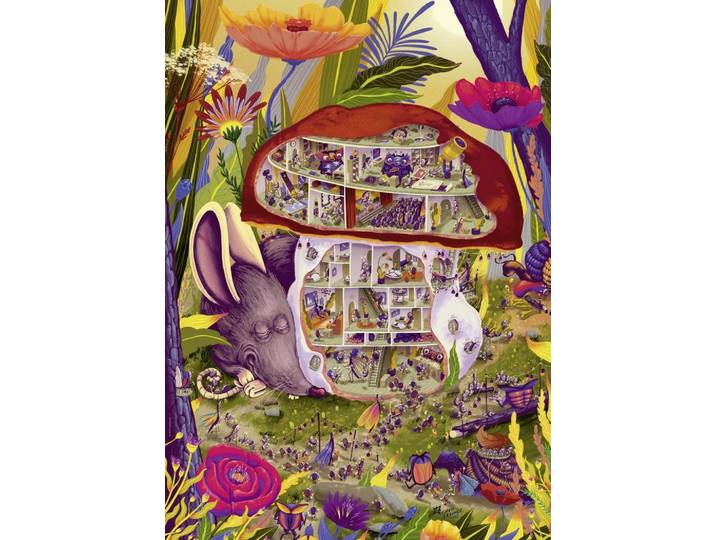 Heye Puz Living Mushroom 1000 - Puzzel 70 x 50 cm - Cartoon