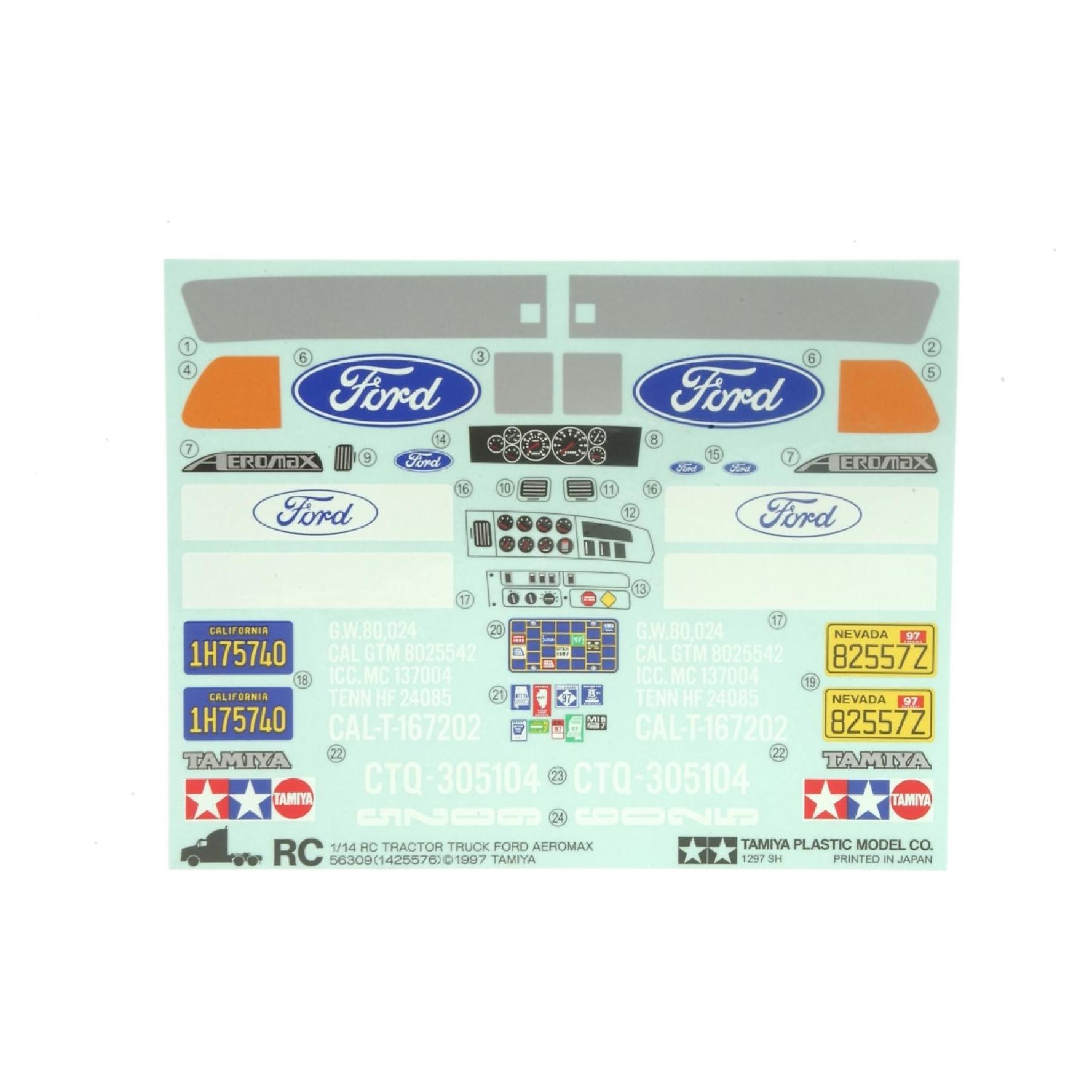 Tamiya Dekorbogen Ford Aeromax (309495289)