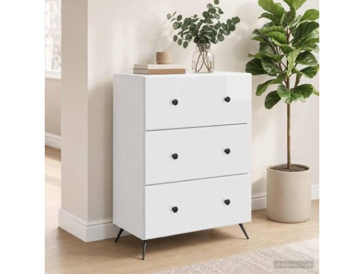 KGHFDVB Schubladenschrank 66 x 34,5 x 90 cm Holzwerkstoff Stabiler Metallrahmen, Schiebetüren, verstellbare Regale, für Schlafzimmer und Home Office