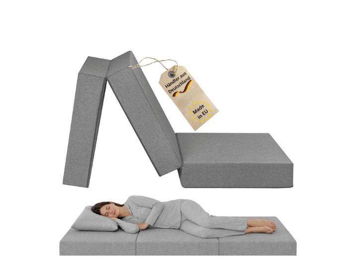 Klappmatratze 3-teilige Faltmatratze, sleepling, 15 cm hoch, hohe Formstabilität, Gästematratze, Made in EU