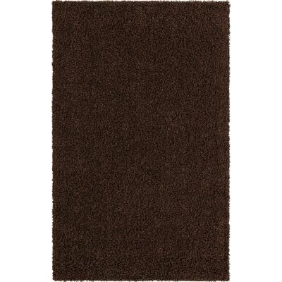 Hochflor-Teppich "Shaggy Shag, LAGERRÄUMUNG", braun (dunkelbraun), B:152cm H:38mm L:244cm, Polypropylen (PP), MYFLAIR MÖBEL & ACCESSOIRES, Teppiche, gewebt, Uni Farben, ideal im Wohnzimmer & Schlafzimmer