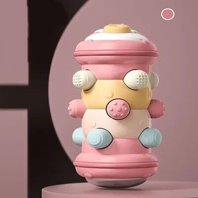 Tiny Tots Teens Trends Montessori Educational Baby Crawling Roller Toy, Tummy Time Activity, Sensory Development Toy For Infants pink