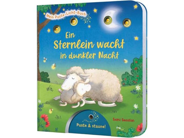 Mein Puste-Licht-Buch: Ein Sternlein wacht in dunkler Nacht: Gute-Nacht-Buch mit Puste-Licht und LED-Lämpchen