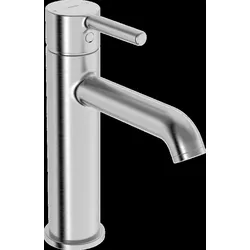 HANSA HANSAVANTIS Style Waschtischbatterie, ohne Ablaufgarnitur, Pinhebel, Ausladung 133mm, 5437220780, Farbe: Stahl gebürstet