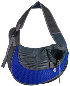 Uplift Picks Mesh Pet Carrier Backpack Crossbody Travel Tote Shoulder Bag For Cats And Small Dogs blue