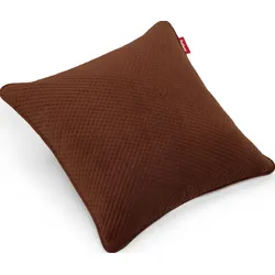 Royal Velvet Square Kissen dunkelbraun recycelt