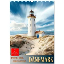 Calvendo, Kalender, Dänemark - Wellen, Wind, Lebensgefühl (Wandkalender 2026 DIN A3 hoch), Monatskalender (A3)