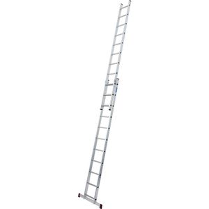 Krause Schiebeleiter CORDA, 032089, 2 x 8 Sprossen, 2-teilig, Arbeitshöhe: 4,95 m
