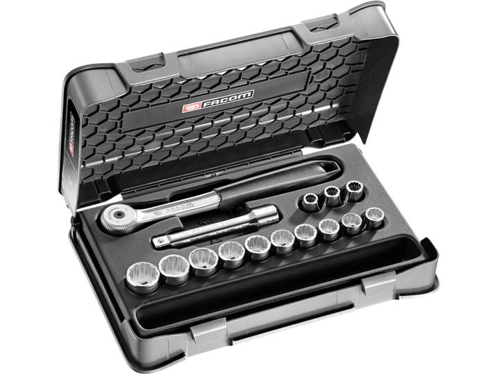 Facom Steckschluessel-Set 1/2 12-Kant 15-tlg