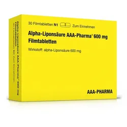 ALPHA LIPONSÄURE AAA- Pharma 600 mg Filmtabletten 30 St