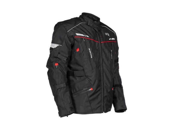 SQ Motorradjacke Voyager Schwarz-Rot 2XL