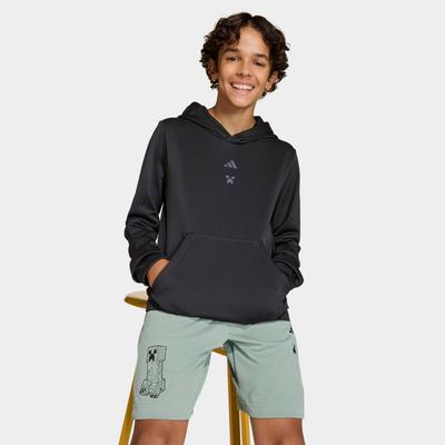 Sweatshirt ADIDAS SPORTSWEAR "ADIDAS MINECRAFT TRAINING HOODIE", Jungen, Gr. 164, schwarz, Obermaterial: 100% Polyester, angesetztes Bündchen, Sweatshirts Sweatshirt