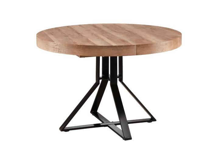 Ausziehtisch Louna Eichefarben MDF rund