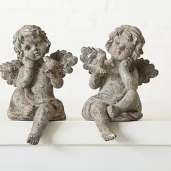 BOLTZE GRUPPE GmbH Figur Travis, 2 sort., Engel, H 17 cm, Kunststoff, Grau Sortierung: 2 sort.; Kunststoffart: Kunstharz; Länge Artikel: 12 cm; Breite Artikel: 9 cm; Höh