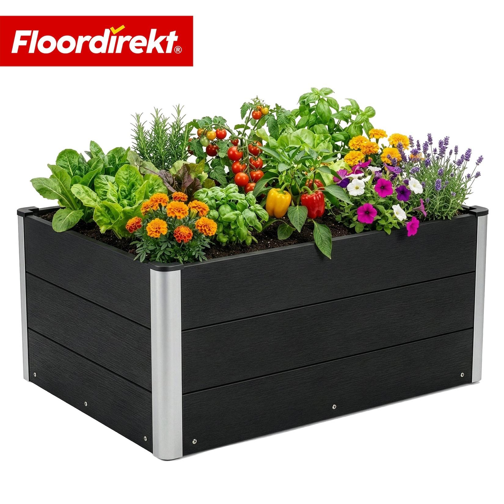 Floordirekt WPC-Hochbeet Paros Anthrazit Wetterbeständig & langlebig