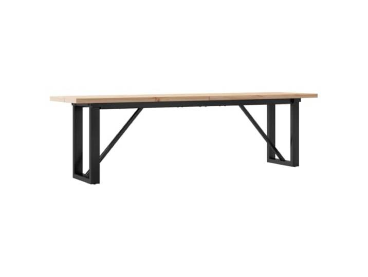 Roanoer Couchtisch 160x40x45,5 cm O-Gestell Kiefer Massivholz Schafft eine warme Atmosphäre im Wohnzimmer und dient als stilvolle Ablage für Getränke oder Dekoration neben dem Sofa.