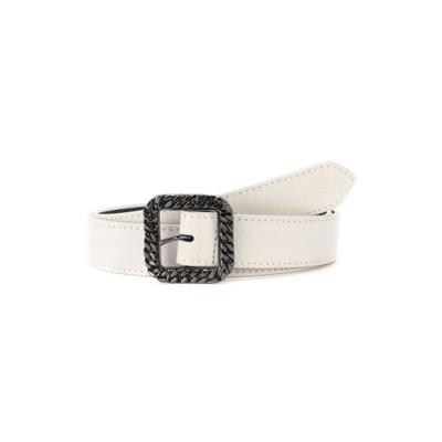 Ledergürtel BA98-COLOGNE "BA98-Cologne Gürtel", Damen, Gr. 80, weiß (ice), Obermaterial: 100% Lammleder LEL., uni, Gürtel Ledergürtel, Velour-Leder