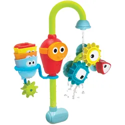 Yookidoo Spin 'N' Sort Badespielzeug Wasserspielzeug - 36x22x7 cm, Kunststoff, rot/blau/gelb/grün - Saugnäpfe, Duschkopf, Zahnräder