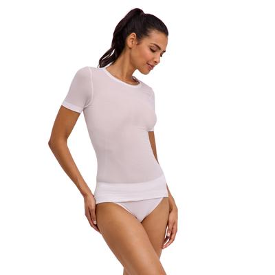 T-Shirt FALKE "FALKE T-Shirt", Damen, Gr. XL, weiß (weiß (2860)), Shirts T-Shirt