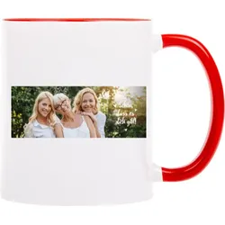 Personalisierbare Tasse im Design "Drei Generationen" einfach selbst gestalten