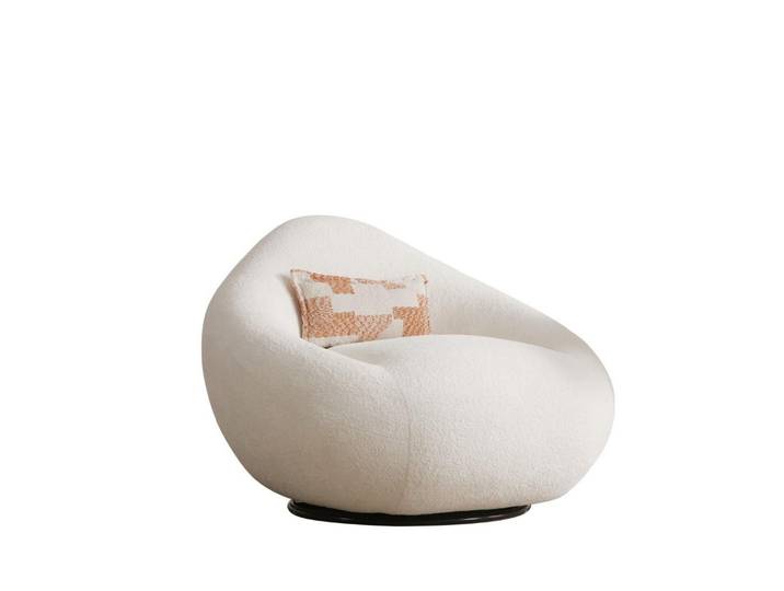 JVmoebel Sessel JVMoebel Weißer Designer Sessel mit Kissen und hochwertigem Stoff (Sessel), Made in Europa