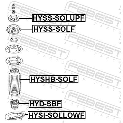 FEBEST Federbeinstützlager HYSS-SOLUPF Vorderachse für HYUNDAI