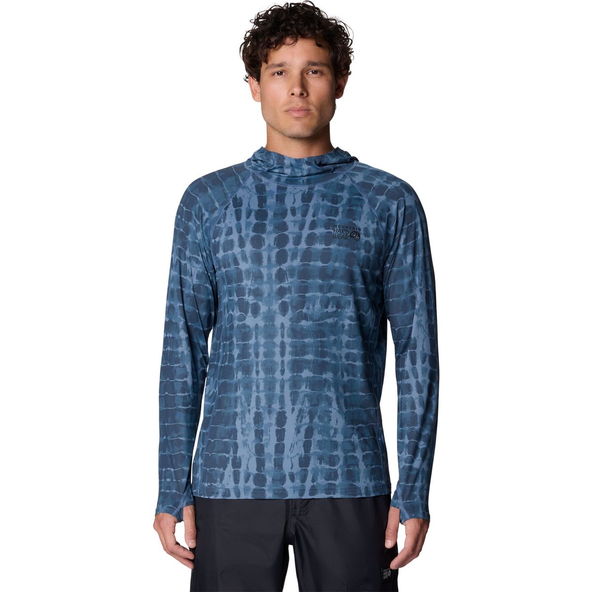 Mountain Hardwear M Crater Lake Hoody adriatic blue prismatic print (446) XL 198241-446-XL