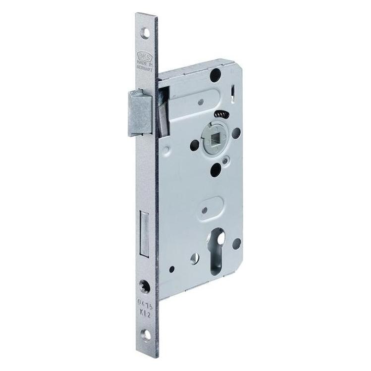 BKS Zimmertür-Einsteckschloss 0415 PZW 20/ 55/72/8 mm DIN links silber käntig Klasse 2 Zinkdruckgruss (04150005)