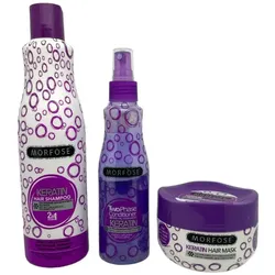Morfose - Haarpflege-Set klein - Keratin - (Shampoo + Conditioner + Haarmaske)
