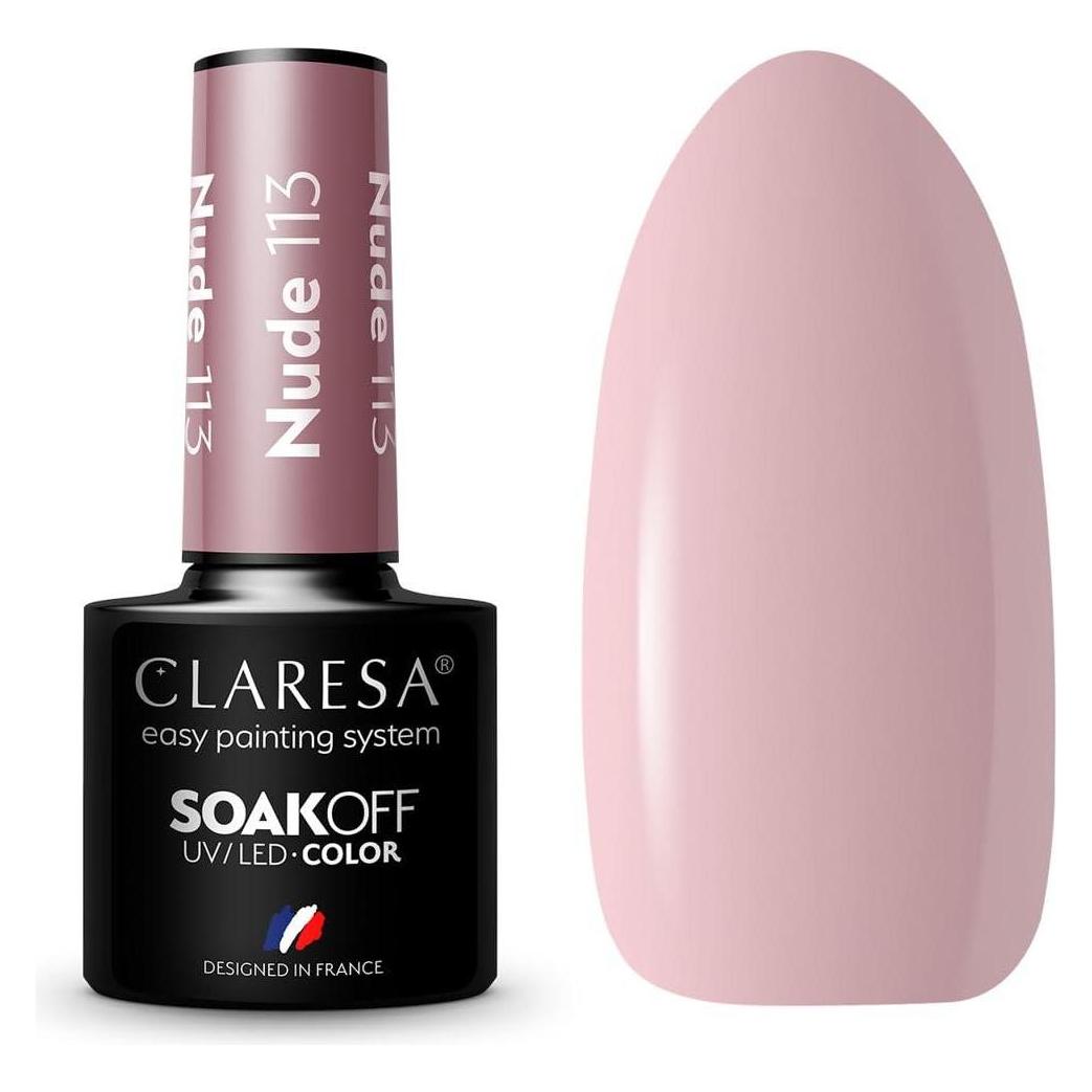 Claresa 113 Nude UV Nagellack 5ml (Beige mit dezenten Rosatönen, Nude, UV-Gel Lack) (45395043)