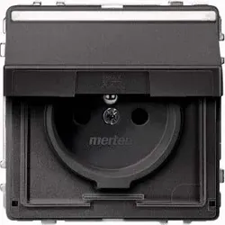 Merten Steckdose anthrazit Schuko stift Klappdeckel. MEG2612-7214