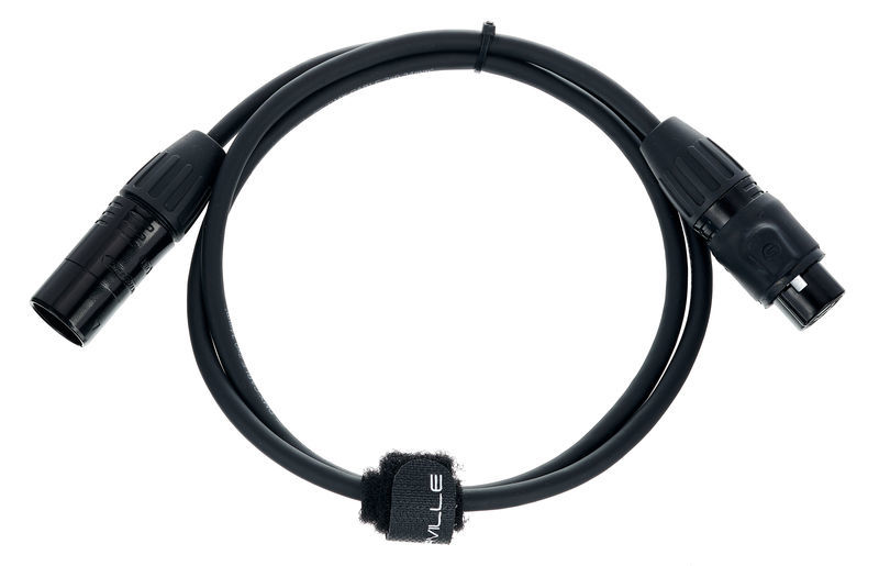 Stairville PDC5BK IP65 DMX Cable 1m 5pin