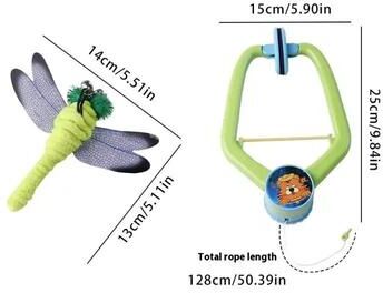 Uplift Picks Interactive Door Hanging Cat Toy With Swinging Feathers And Replaceable Prey Attachments 03