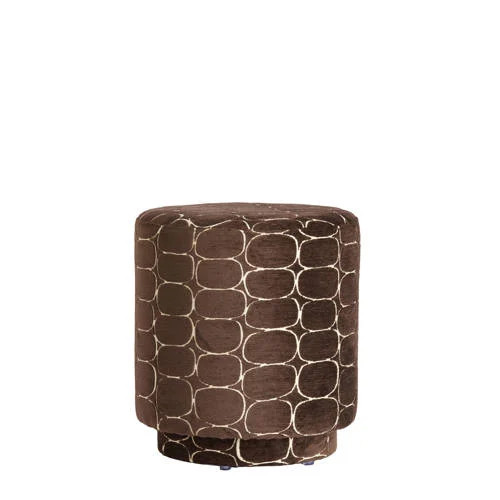 Light & Living poef Davonte soft body stof