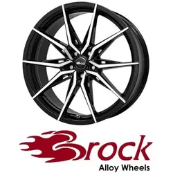 Brock B42 8x18 5/114.3 ET30 Schwarz Glanz Voll-Poliert