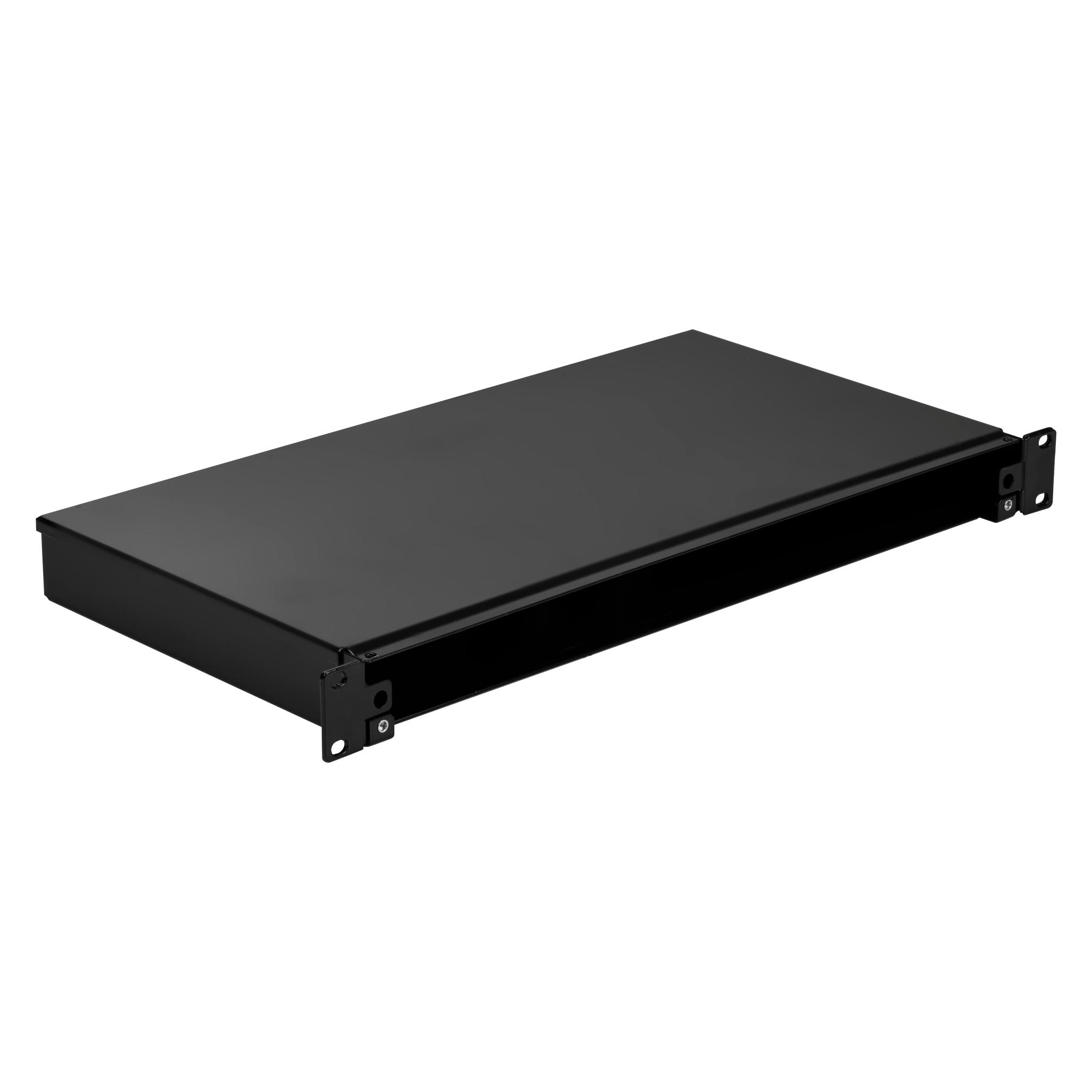 EFB Elektronik Spleissbox fest 1HE ohne Frontblende unbestückt schwarz (VSB-F-SW)