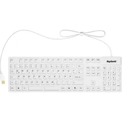 KeySonic KSK-8030IN kabelgebundene Tastatur - QWERTZ DE - weiß