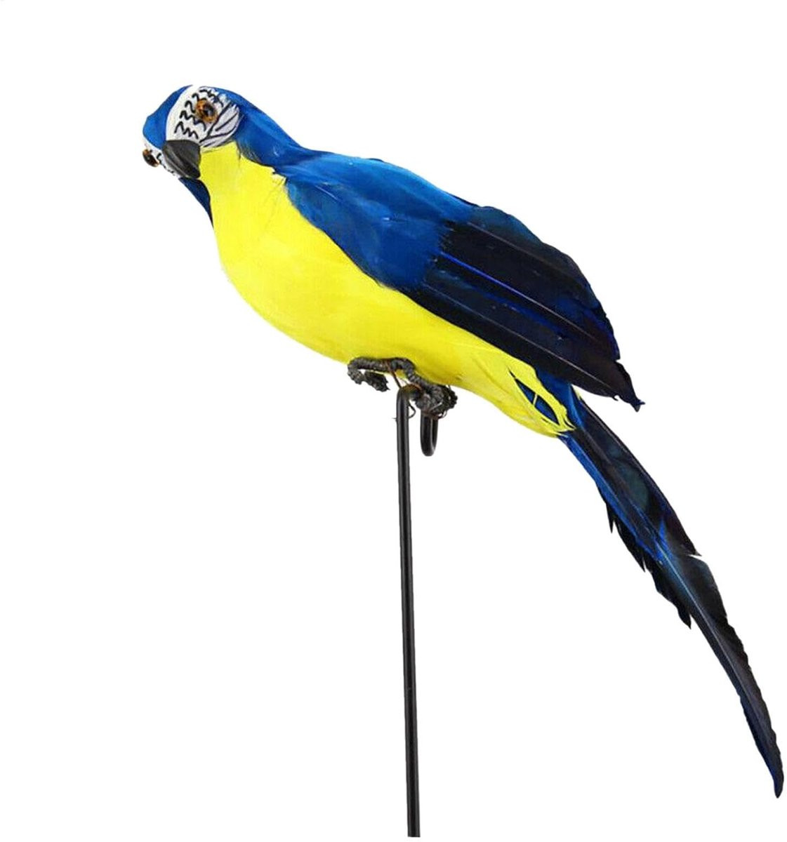 Blauwe kunstpapegaai decoratie met levensechte uitstraling, 25 cm