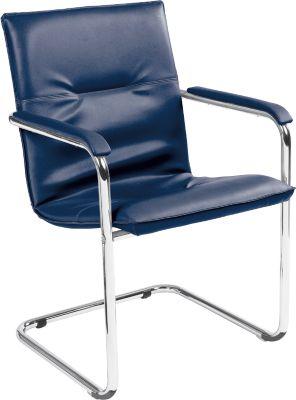 Nowy Styl Freischwinger Rumba, Kunstleder, blau