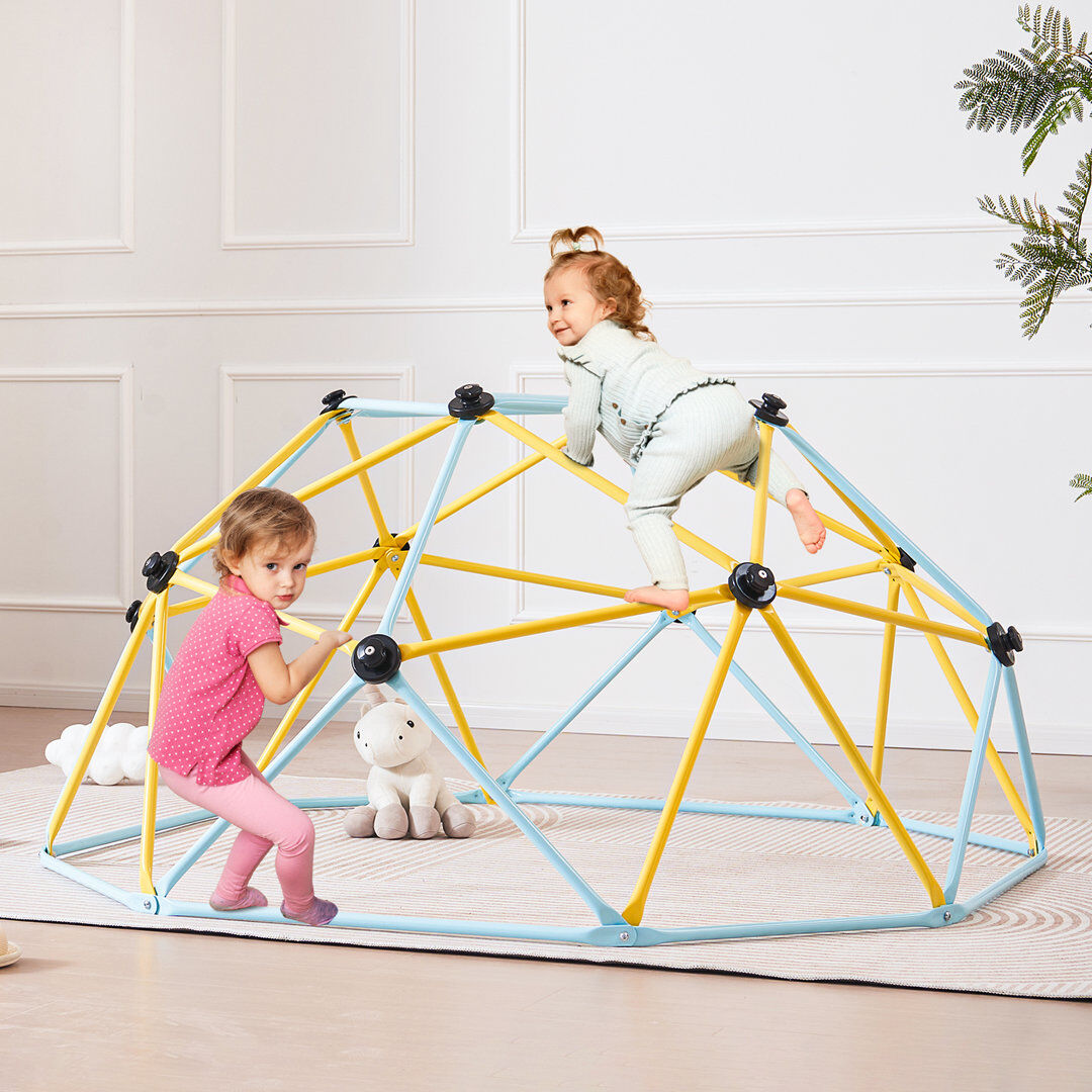 VEVOR 72'' W Metal Climbing Dome Yellow;Blue;Black 89.9cm H X 182.9cm W X 182.9cm D