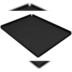 Stil Casa Stil Haus, Set 6 Tabletts für Hotel-Zimmer, Innenraum aus Polyurethan gepaart, 51,5x39,5 cm, saffiano schwarze Farbe.