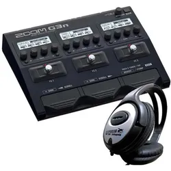 Zoom G3n Multi-Effektgerät mit Kopfhörer (Gitarre), Effektpedal, Schwarz