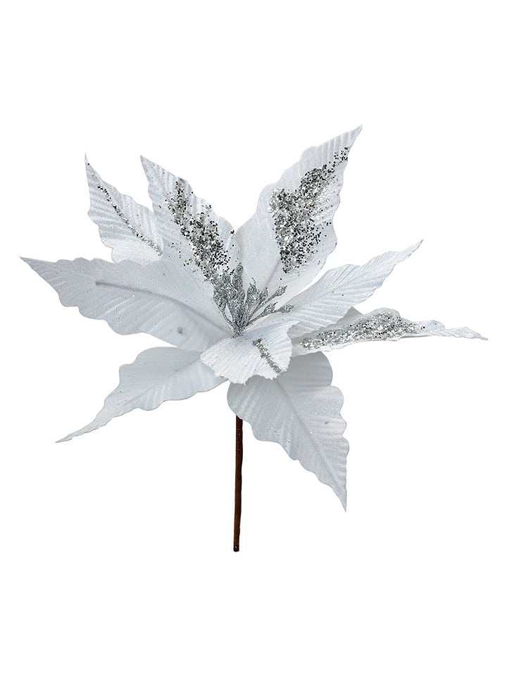 Clayre & Eef 2er-Set: Dekopflanzen in Weiß/ Silber - (H)26 cm - onesize