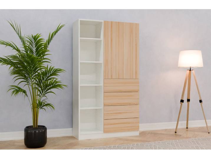 Esszimmerschrank nach Maß - Kernbuche durchgehende Lamelle - 180x100x37cm - Individuell konfigurieren